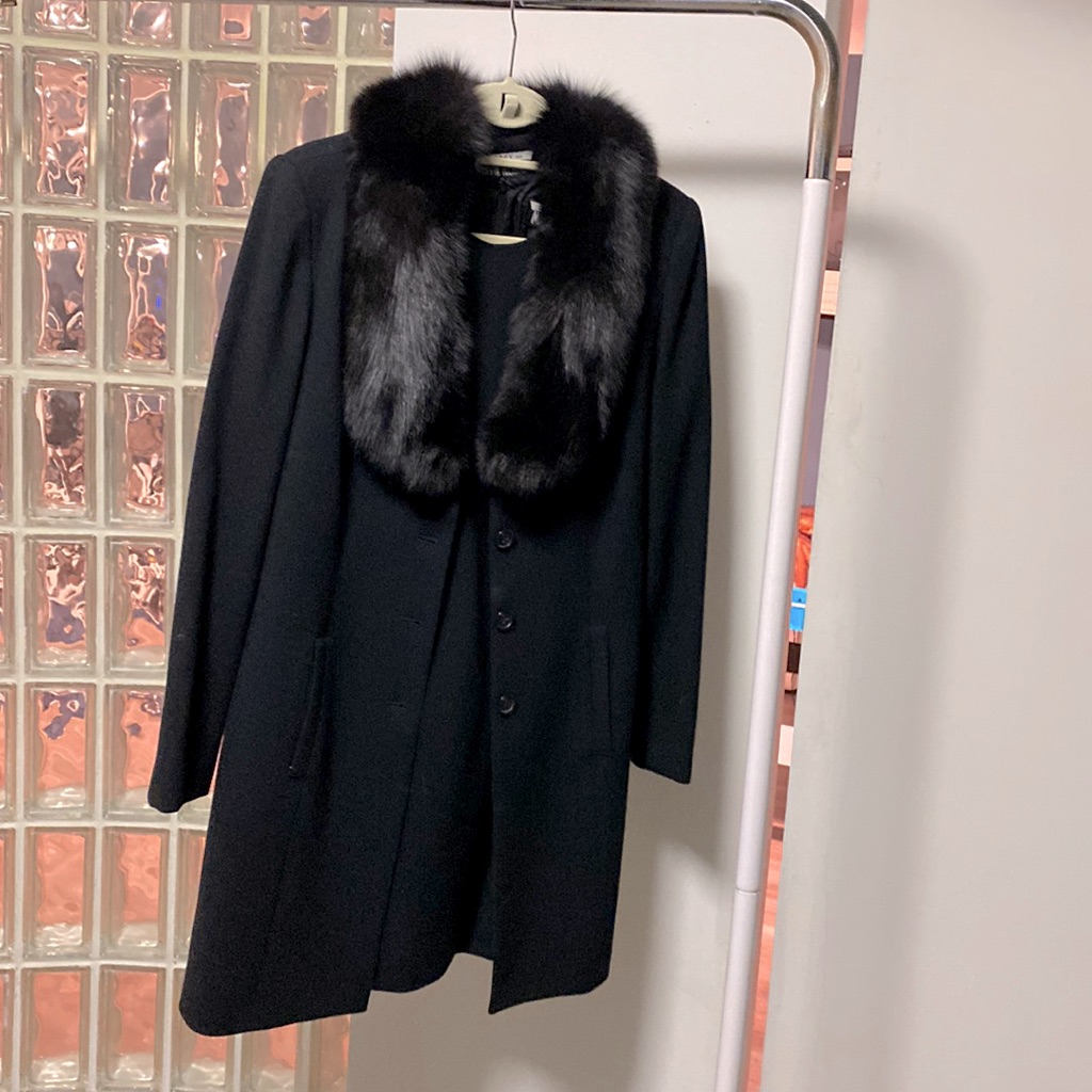 Black Dress And Coat Set
